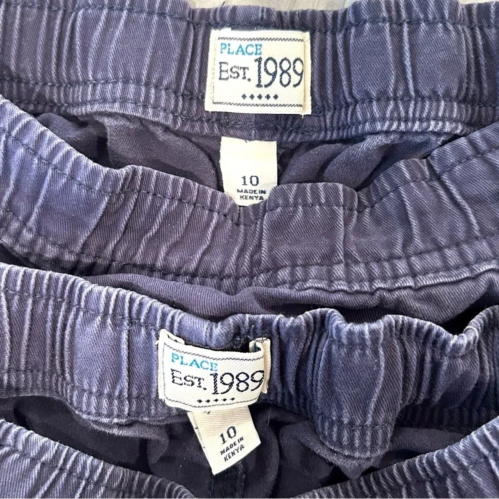 The Children's Place Boys Navy Blue Cargo Shorts Sz 10 Pull On Adjustable Waist